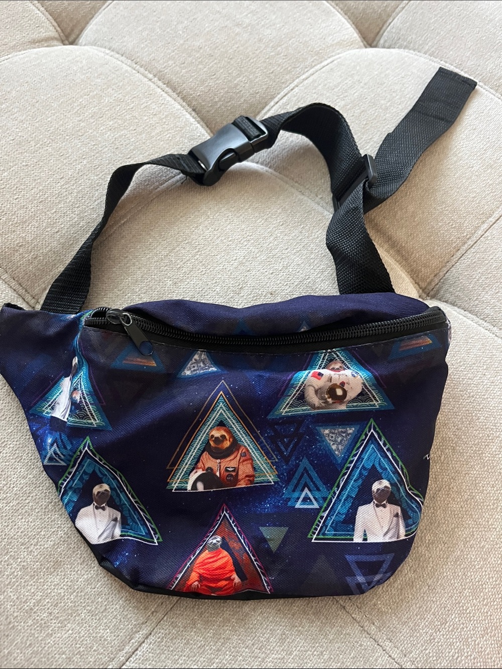Novelty Space Animal Print Navy Waist Bag